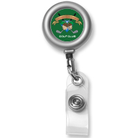 Cord Round Matte Solid Metal Retractable Badge Reel and Badge Holder